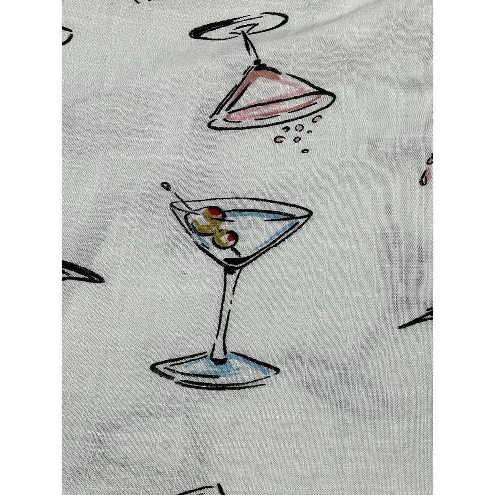 Paper Heart Cocktail Print Midi Dress Pockets Linen Blend Cin Cin NWOT Small - Picture 4 of 8